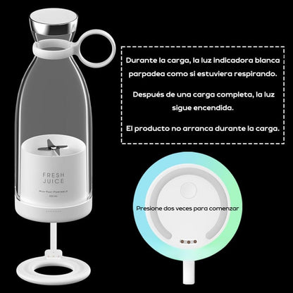Botella licuadora portátil recargable