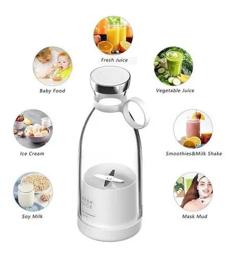 Botella licuadora portátil recargable